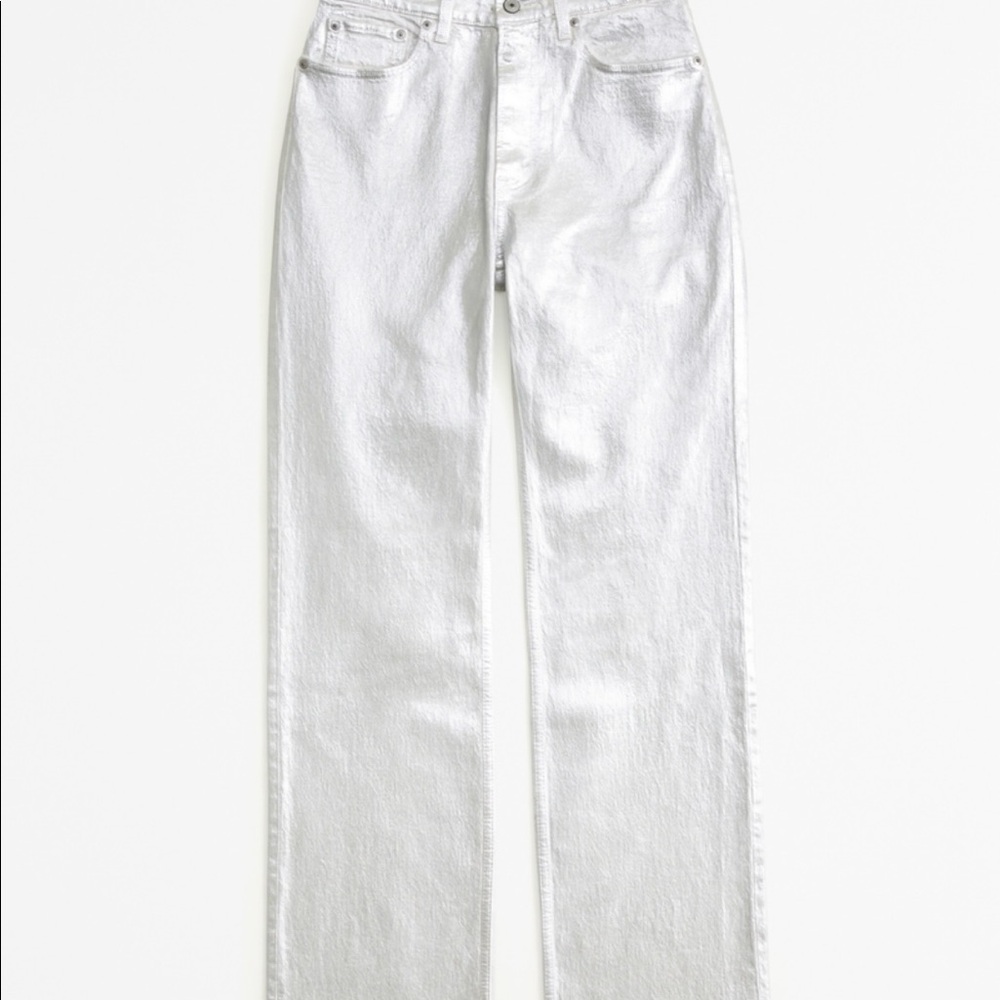 Abercrombie Silver Curve Love High Rise 90s Relaxed Jean